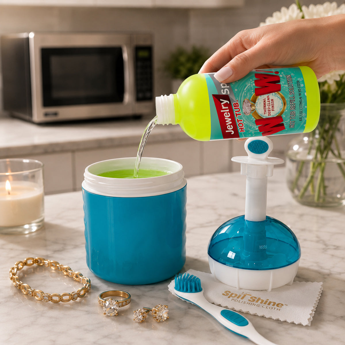 Jewelry Spa Hot Tub Heated Jewelry Cleaning System