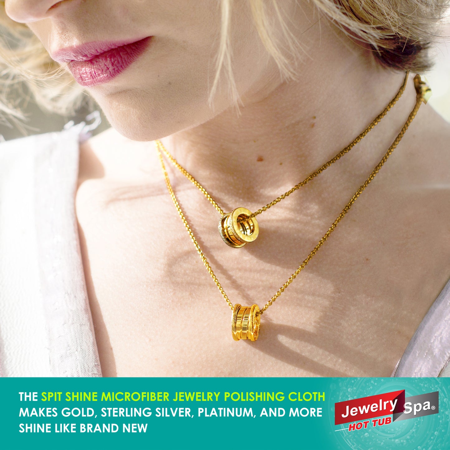 Jewelry Spa Spit Shine Cleaning Cloth for Use to Polish Gold, Silver, Brass and more - 8 x 8 inches