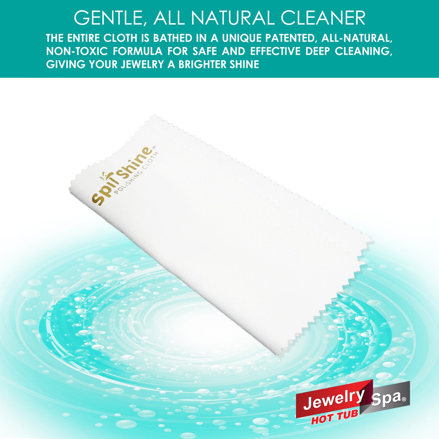Jewelry Spa Spit Shine Cleaning Cloth for Use to Polish Gold, Silver, Brass and more - 8 x 8 inches
