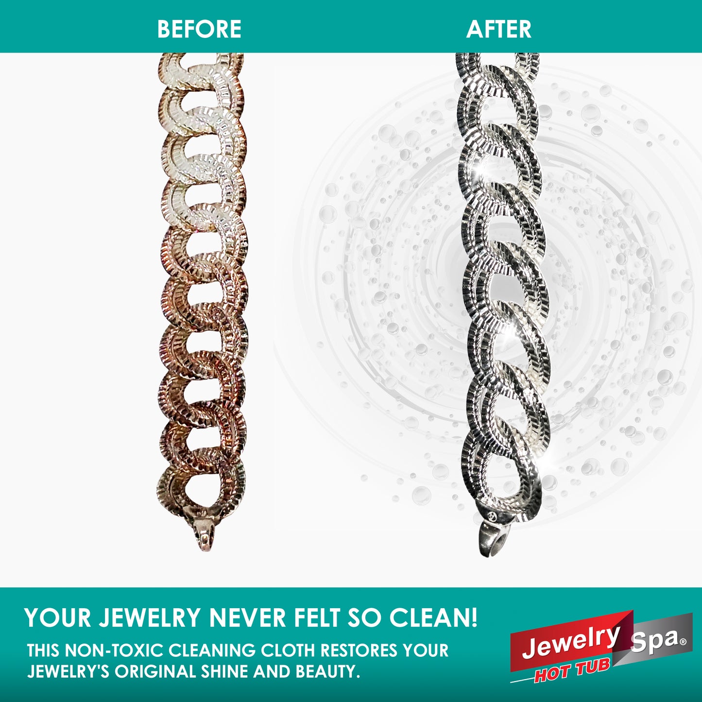 Jewelry Spa Spit Shine Cleaning Cloth for Use to Polish Gold, Silver, Brass and more - 8 x 8 inches